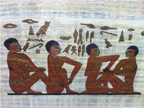 Early Egyptian tomb drawing found in Physicians tomb.
