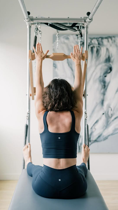 arms up pilates stretch